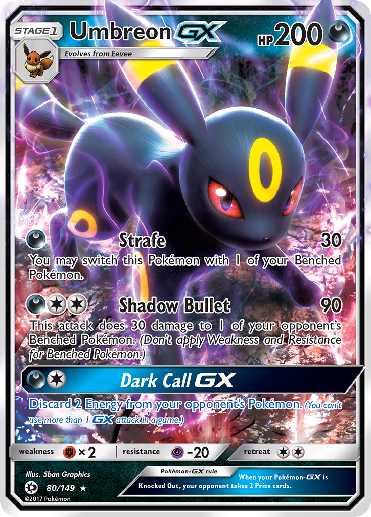 Umbreon GX (80/149) [Sun & Moon: Base Set] | Enigma On Main