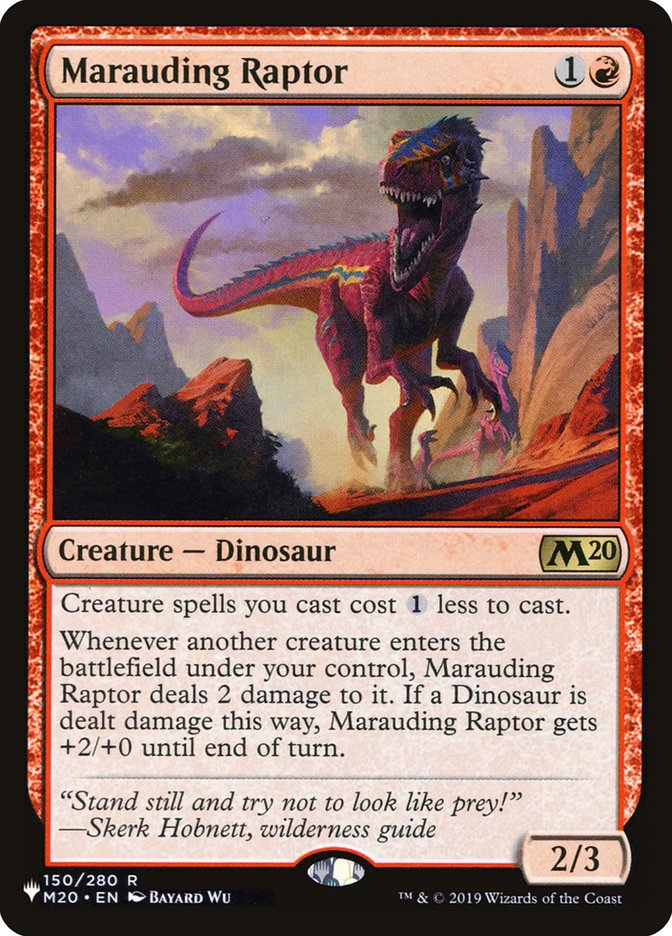 Marauding Raptor [The List] | Enigma On Main