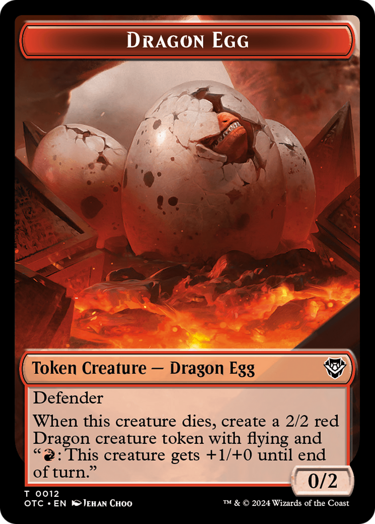 Dragon Egg // Dragon Double-Sided Token [Outlaws of Thunder Junction Commander Tokens] | Enigma On Main