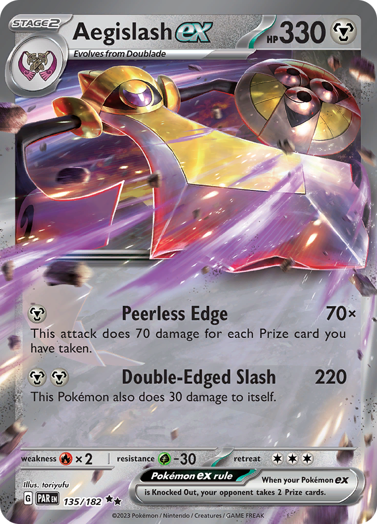 Aegislash ex (135/182) [Scarlet & Violet: Paradox Rift] | Enigma On Main