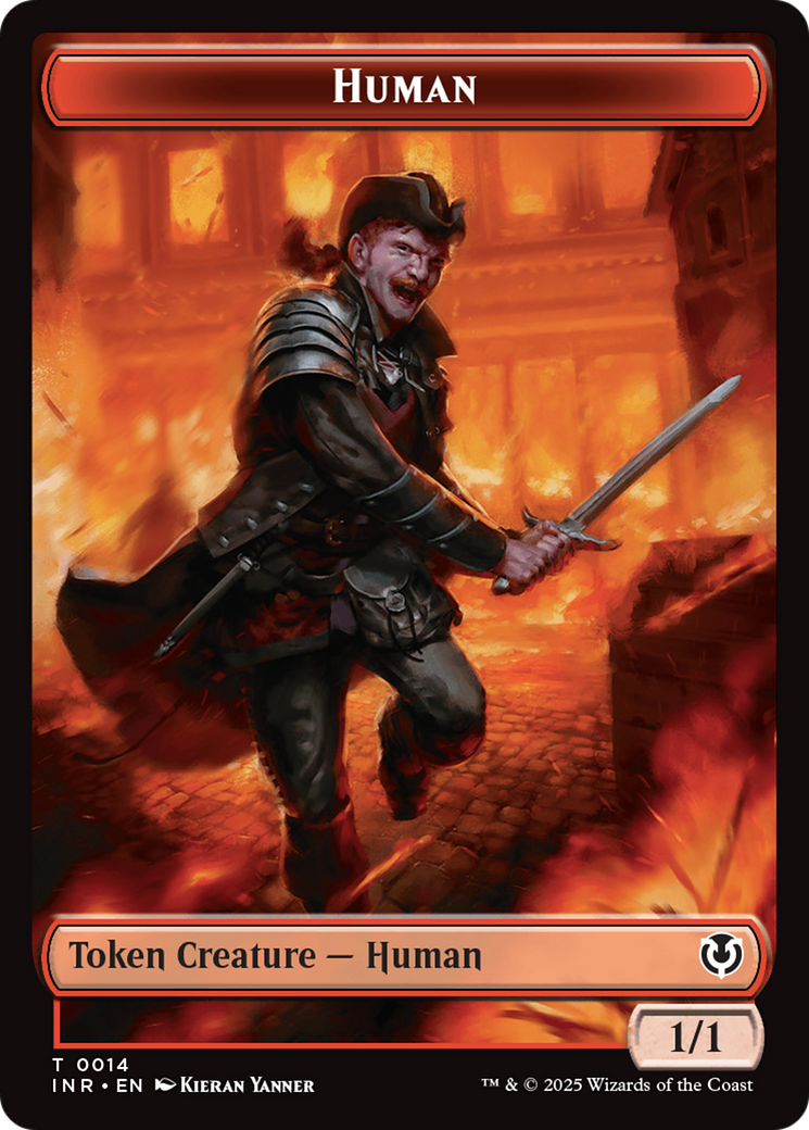 Elemental // Human (0014) Double-Sided Token [Innistrad Remastered Tokens] | Enigma On Main