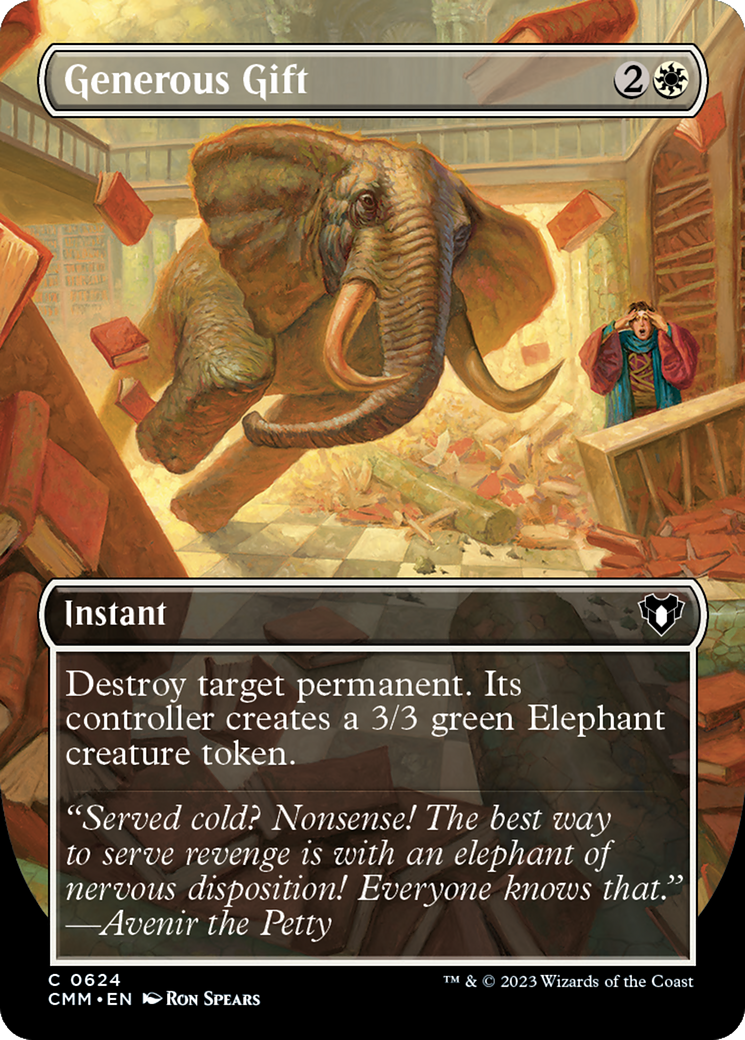 Generous Gift (Borderless Alternate Art) [Commander Masters] | Enigma On Main