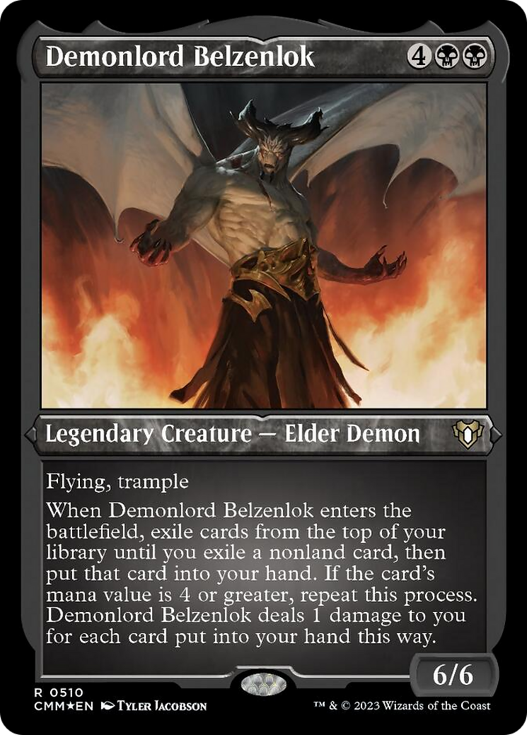 Demonlord Belzenlok (Foil Etched) [Commander Masters] | Enigma On Main