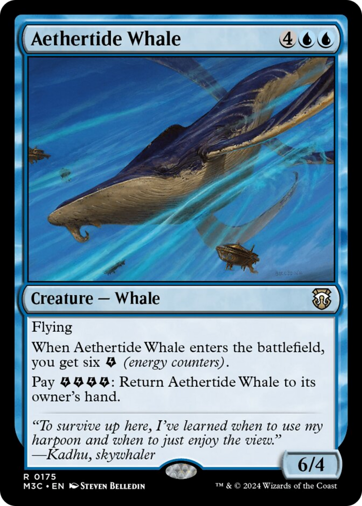 Aethertide Whale (Ripple Foil) [Modern Horizons 3 Commander] | Enigma On Main