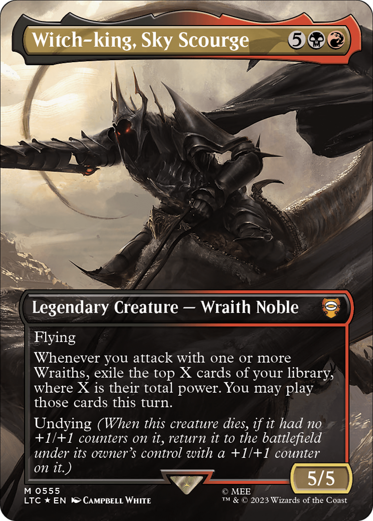 Witch-king, Sky Scourge (Borderless) (Surge Foil) [The Lord of the Rings: Tales of Middle-Earth Commander] | Enigma On Main