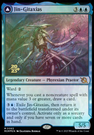 Jin-Gitaxias // The Great Synthesis [March of the Machine Prerelease Promos] | Enigma On Main