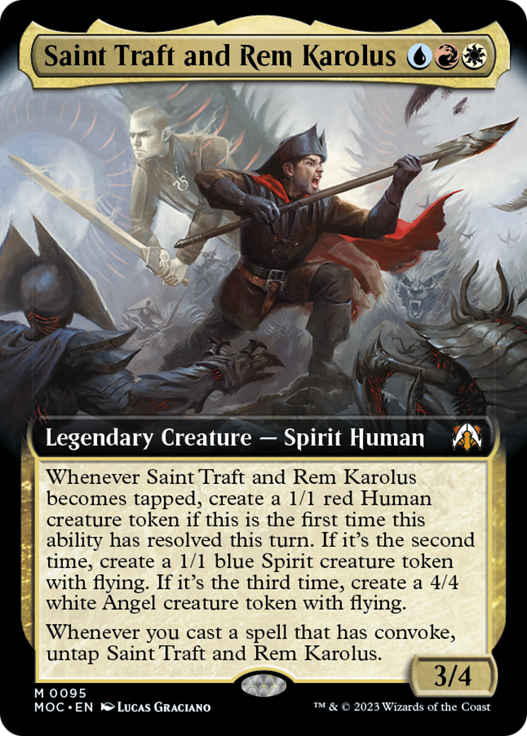 Saint Traft and Rem Karolus (Extended Art) [March of the Machine Commander] | Enigma On Main