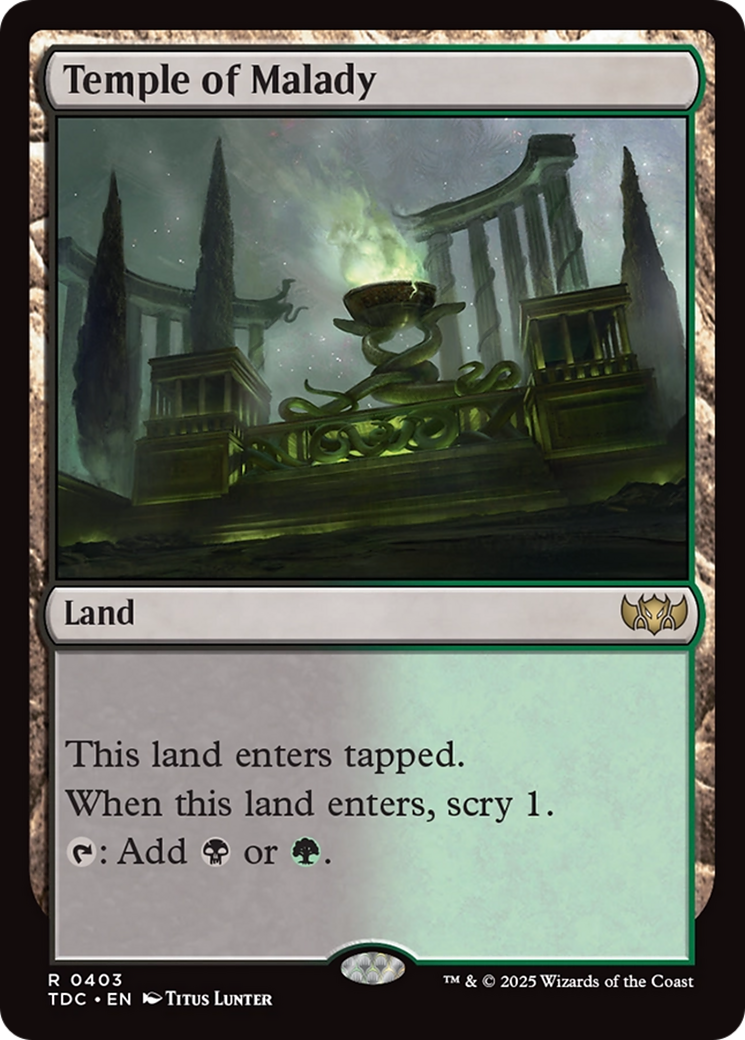Temple of Malady [Tarkir: Dragonstorm Commander] | Enigma On Main