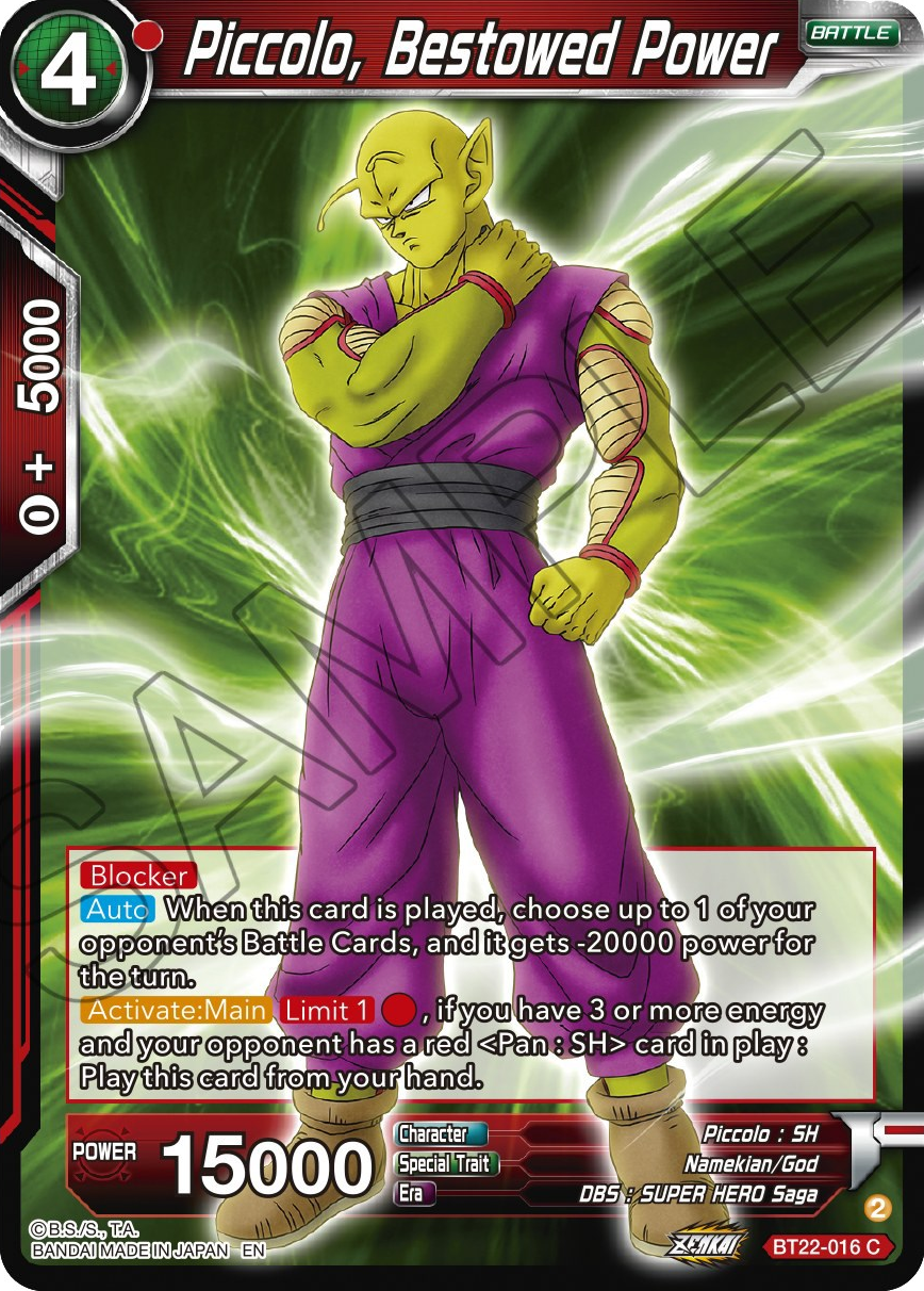 Piccolo, Bestowed Power (BT22-016) [Critical Blow] | Enigma On Main