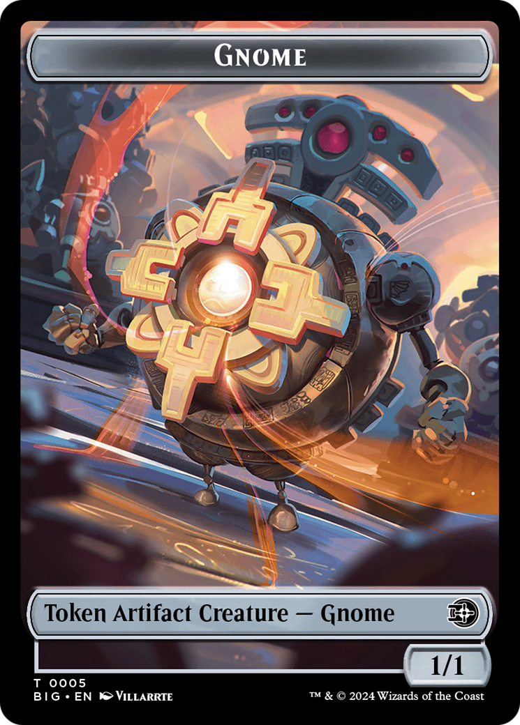 Treasure // Gnome Double-Sided Token [Outlaws of Thunder Junction Tokens] | Enigma On Main