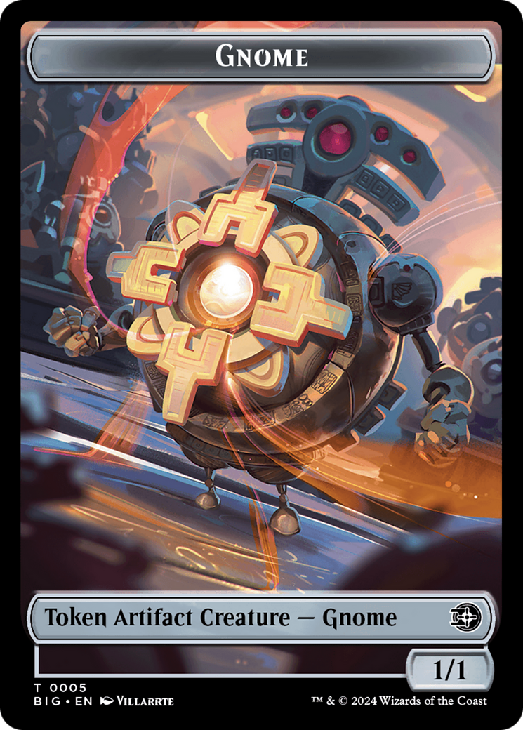 Gnome // Plot Double-Sided Token [Outlaws of Thunder Junction: The Big Score Tokens] | Enigma On Main