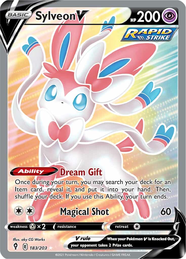 Sylveon V (183/203) [Sword & Shield: Evolving Skies] | Enigma On Main