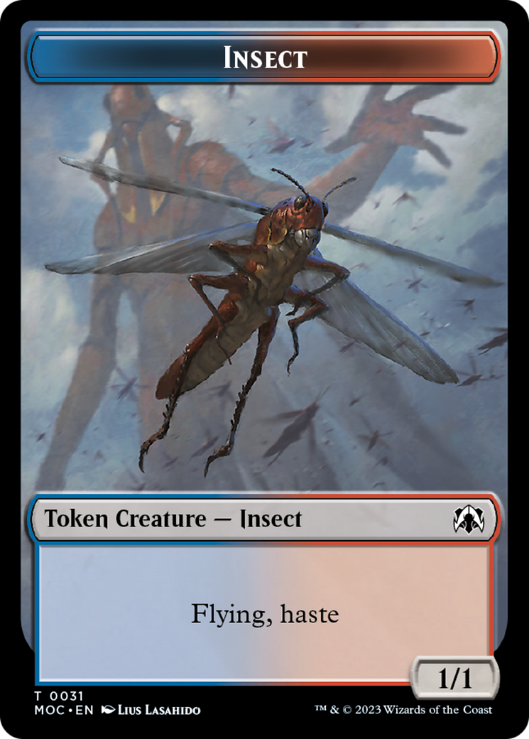 Soldier // Insect Double-Sided Token [March of the Machine Commander Tokens] | Enigma On Main