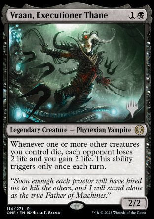 Vraan, Executioner Thane (Promo Pack) [Phyrexia: All Will Be One Promos] | Enigma On Main