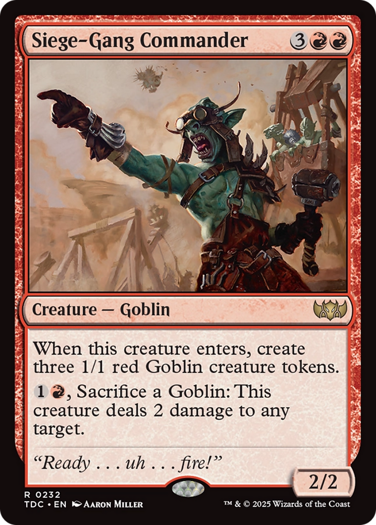 Siege-Gang Commander [Tarkir: Dragonstorm Commander] | Enigma On Main