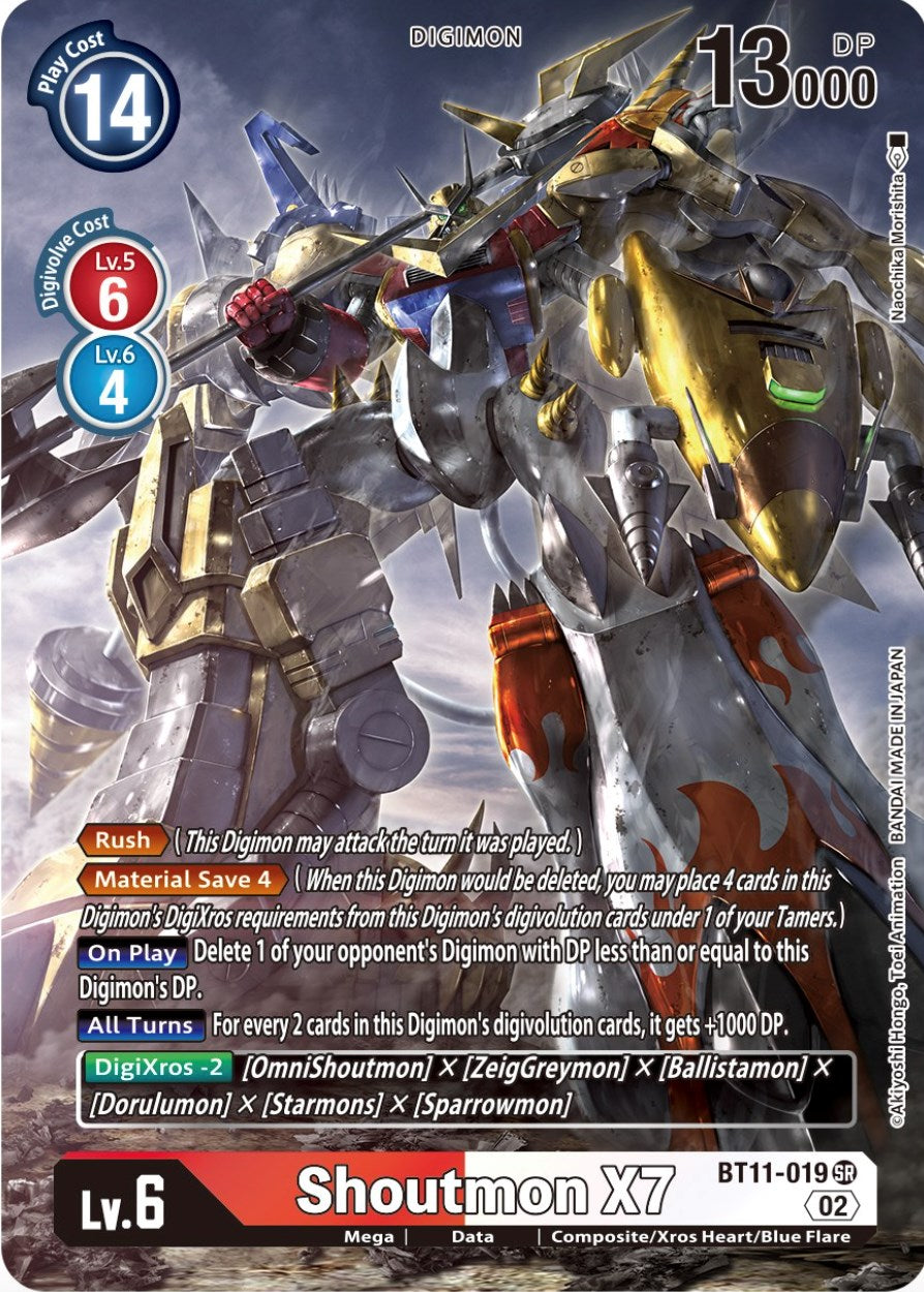 Shoutmon X7 [BT11-019] (Alternate Art) [Dimensional Phase] | Enigma On Main