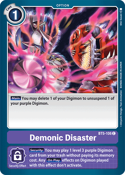 Demonic Disaster [BT5-106] [Battle of Omni] | Enigma On Main