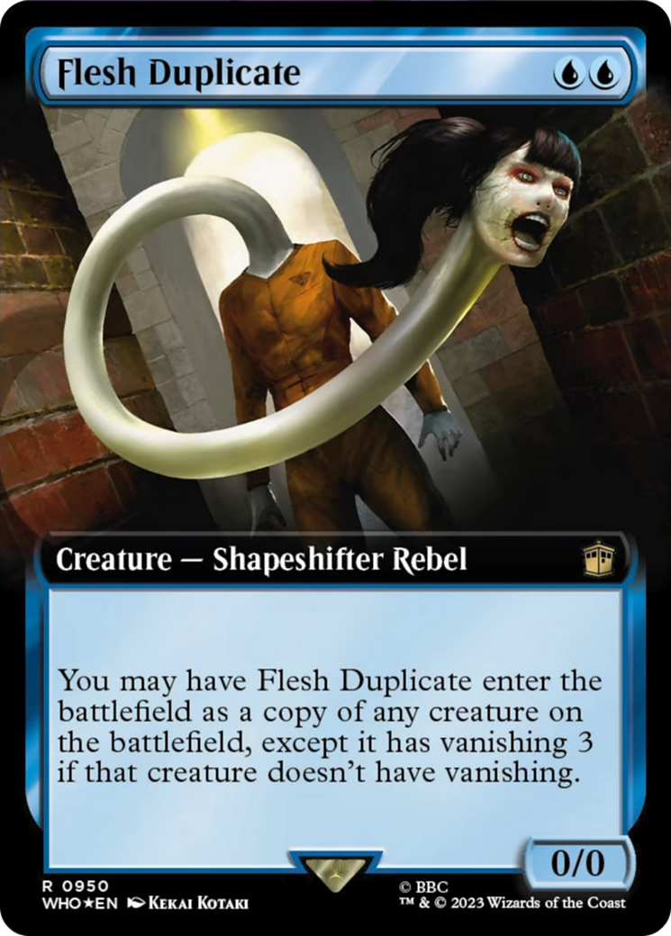 Flesh Duplicate (Extended Art) (Surge Foil) [Doctor Who] | Enigma On Main