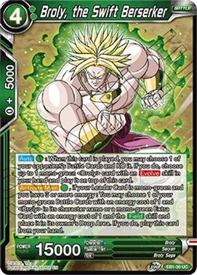Broly, the Swift Berserker (EB1-30) [Battle Evolution Booster] | Enigma On Main