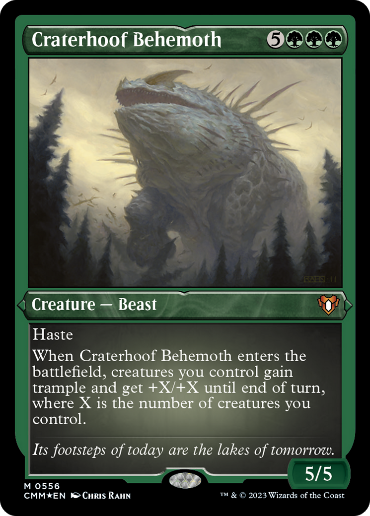 Craterhoof Behemoth (Foil Etched) [Commander Masters] | Enigma On Main