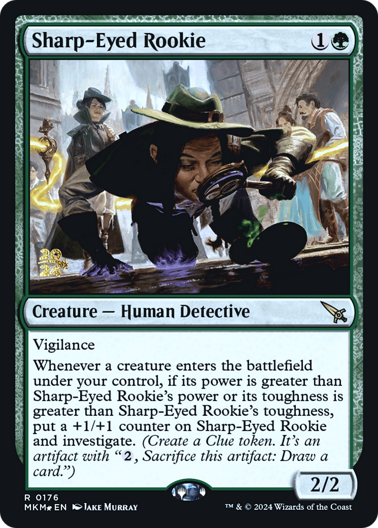 Sharp-Eyed Rookie [Murders at Karlov Manor Prerelease Promos] | Enigma On Main