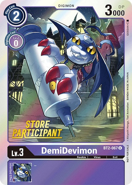 DemiDevimon [BT2-067] (Store Participant) [Release Special Booster Promos] | Enigma On Main