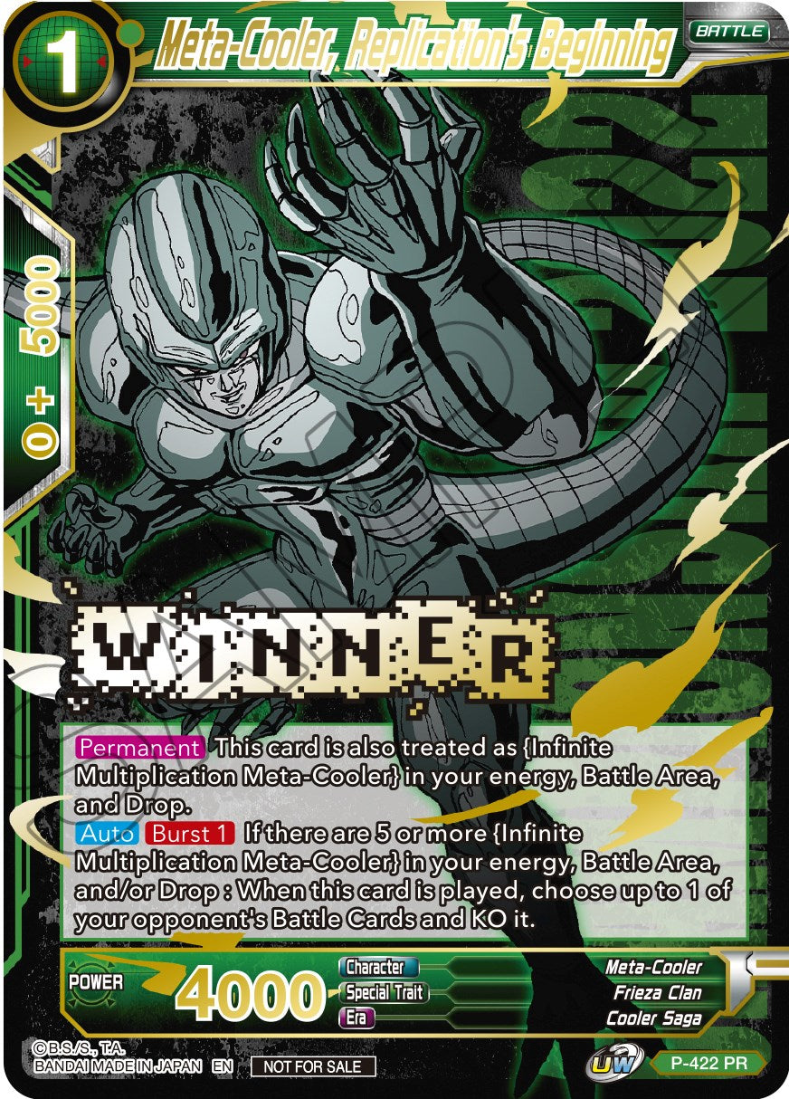 Meta-Cooler, Replication's Beginning (Championship Pack 2022 Vol.2) (Winner Gold Stamped) (P-422) [Promotion Cards] | Enigma On Main