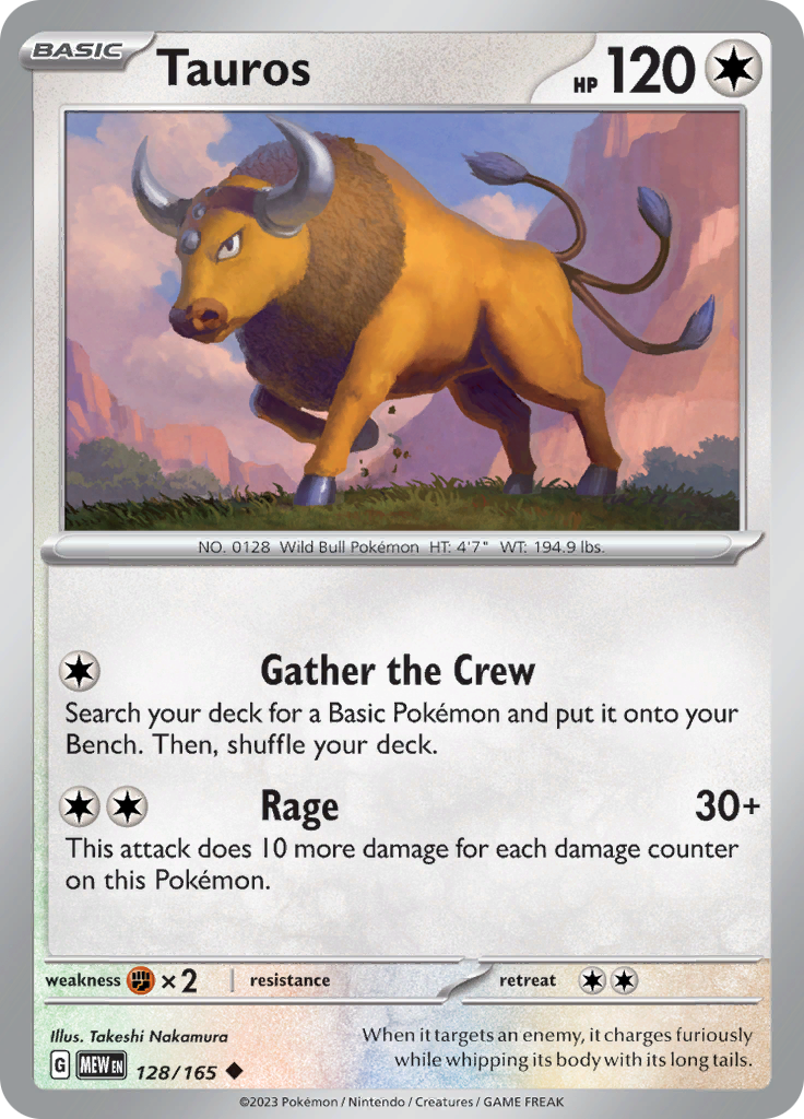 Tauros (128/165) [Scarlet & Violet: 151] | Enigma On Main