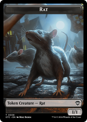 Rat // Blood Double-Sided Token [Outlaws of Thunder Junction Commander Tokens] | Enigma On Main