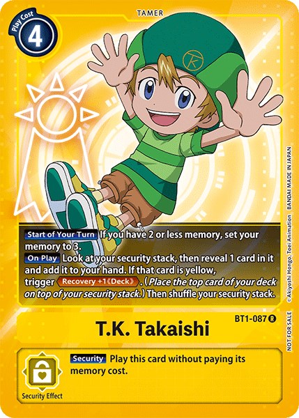 T.K. Takaishi [BT1-087] (Official Tournament Pack Vol.3) [Release Special Booster Promos] | Enigma On Main