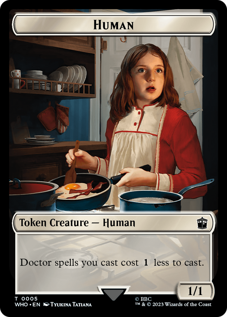 Human (0005) // Clue (0023) Double-Sided Token [Doctor Who Tokens] | Enigma On Main