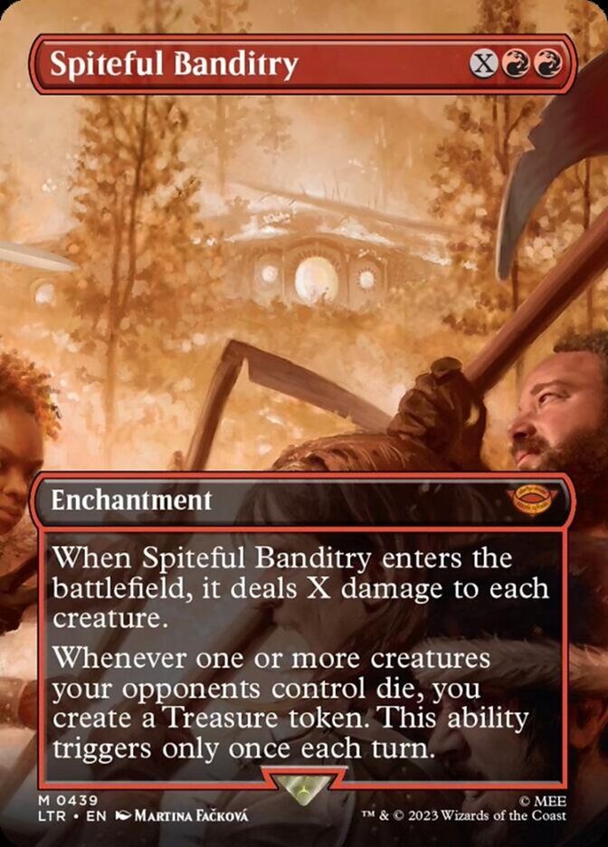 Spiteful Banditry (Borderless Alternate Art) [The Lord of the Rings: Tales of Middle-Earth] | Enigma On Main