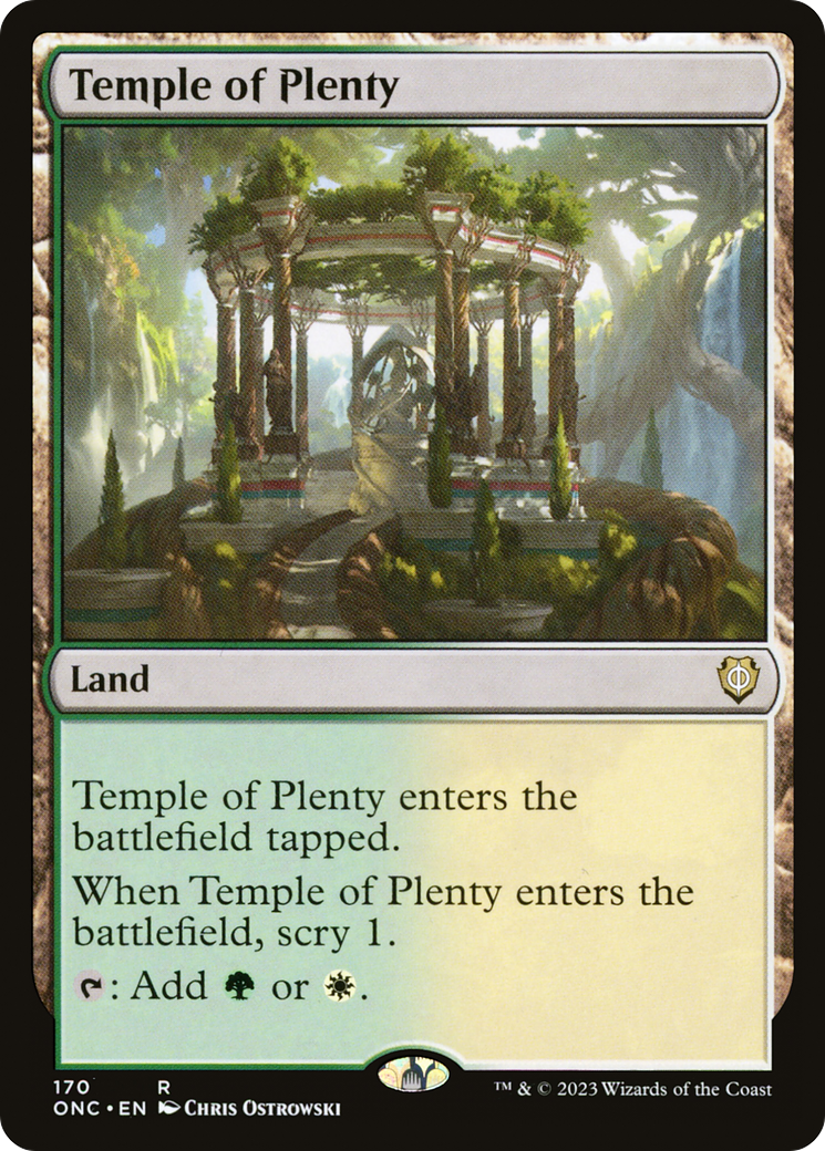 Temple of Plenty [Phyrexia: All Will Be One Commander] | Enigma On Main