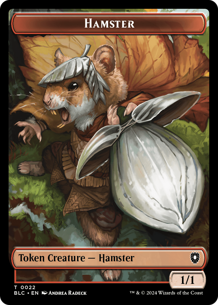 Hamster // Saproling Double-Sided Token [Bloomburrow Commander Tokens] | Enigma On Main