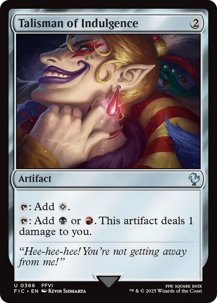 Talisman of Indulgence [FINAL FANTASY Commander] | Enigma On Main