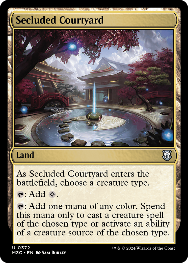 Secluded Courtyard (Ripple Foil) [Modern Horizons 3 Commander] | Enigma On Main