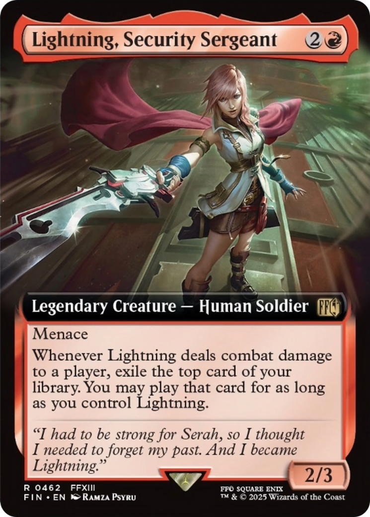 Lightning, Security Sergeant (Extended Art) [FINAL FANTASY] | Enigma On Main