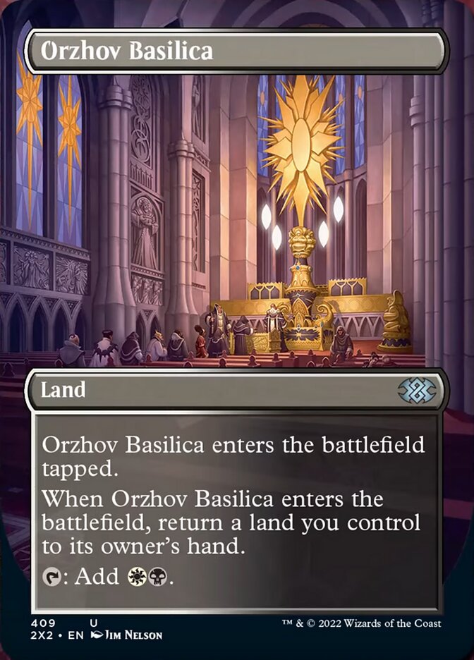 Orzhov Basilica (Borderless Alternate Art) [Double Masters 2022] | Enigma On Main