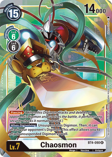 Chaosmon [BT4-090] (Alternate Art) [Great Legend] | Enigma On Main