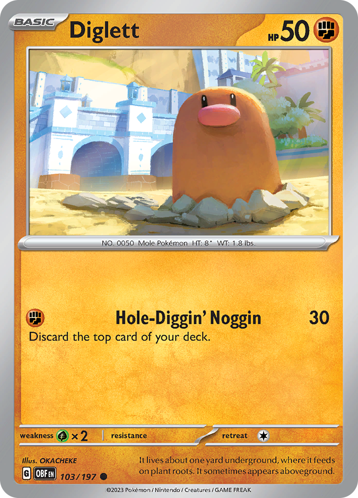 Diglett (103/197) [Scarlet & Violet: Obsidian Flames] | Enigma On Main