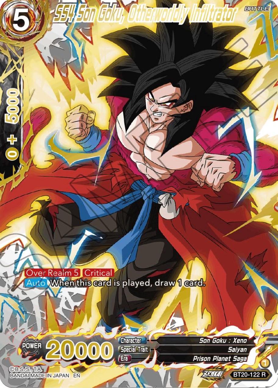 SS4 Son Goku, Otherworldly Infiltrator (Gold-Stamped) (BT20-122) [Power Absorbed] | Enigma On Main