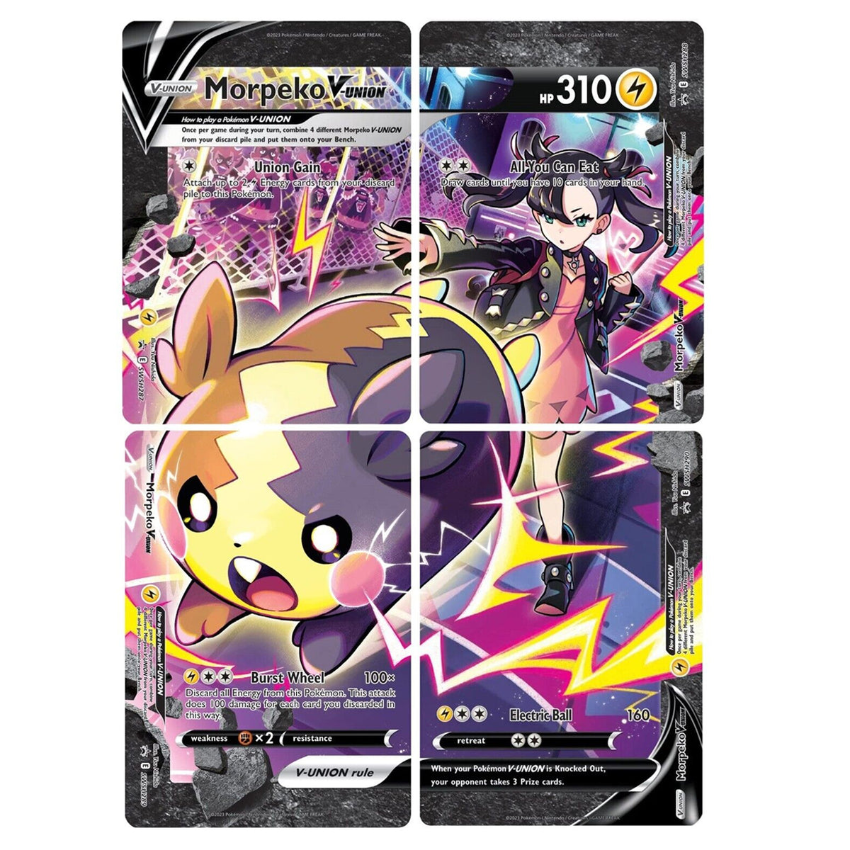 Morpeko V-Union (SWSH287-290) (Set of 4) [Sword & Shield: Black Star Promos] | Enigma On Main