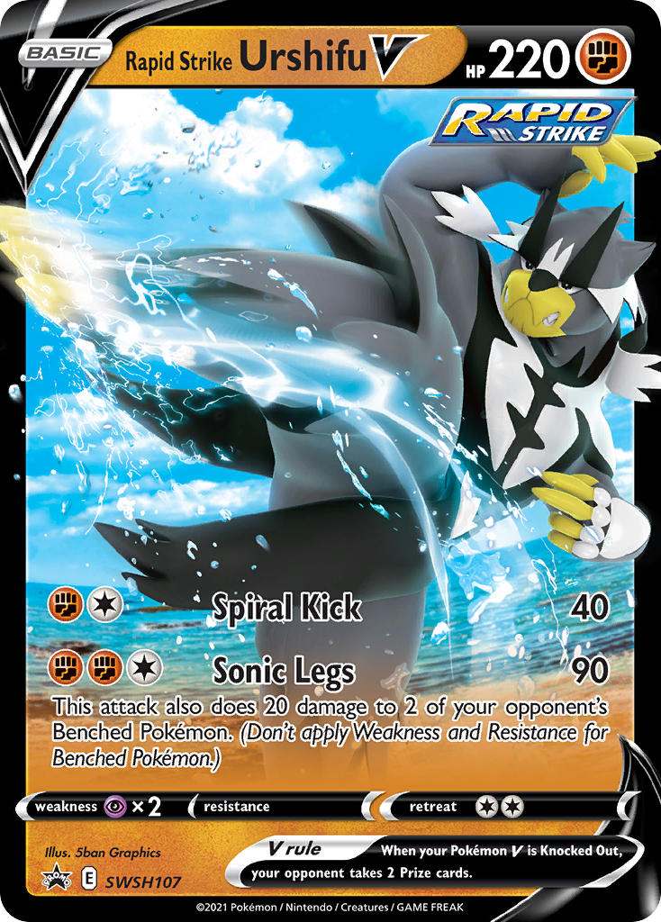 Rapid Strike Urshifu V (SWSH107) (Jumbo Card) [Sword & Shield: Black Star Promos] | Enigma On Main