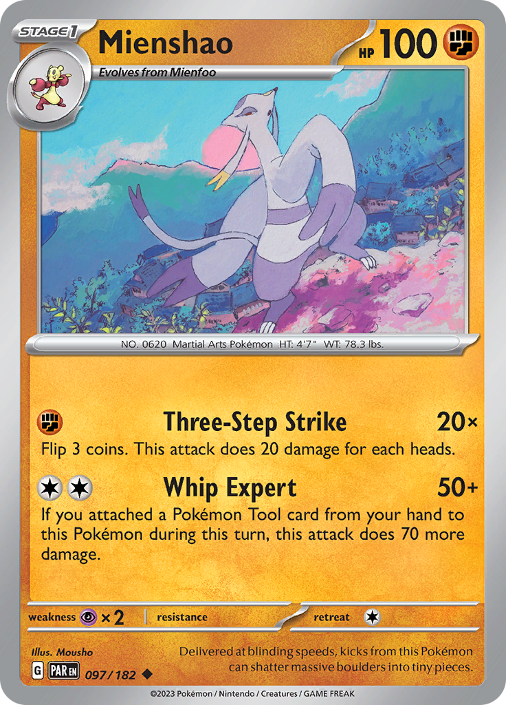 Mienshao (097/182) [Scarlet & Violet: Paradox Rift] | Enigma On Main