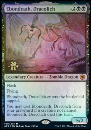 Ebondeath, Dracolich [Dungeons & Dragons: Adventures in the Forgotten Realms Prerelease Promos] | Enigma On Main