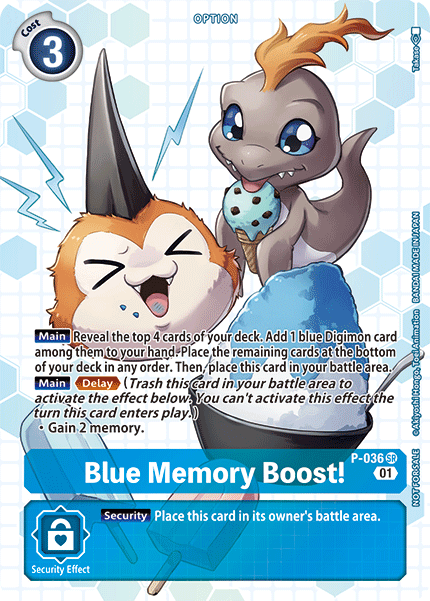 Blue Memory Boost! [P-036] (Box Promotion Pack - Next Adventure) [Promotional Cards] | Enigma On Main