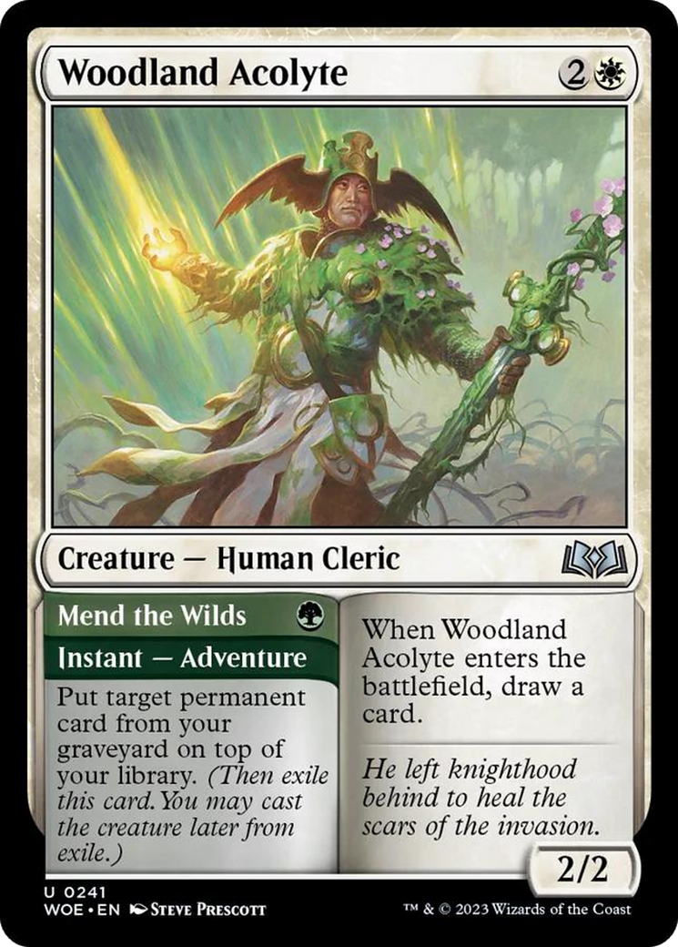 Woodland Acolyte // Mend the Wilds [Wilds of Eldraine] | Enigma On Main