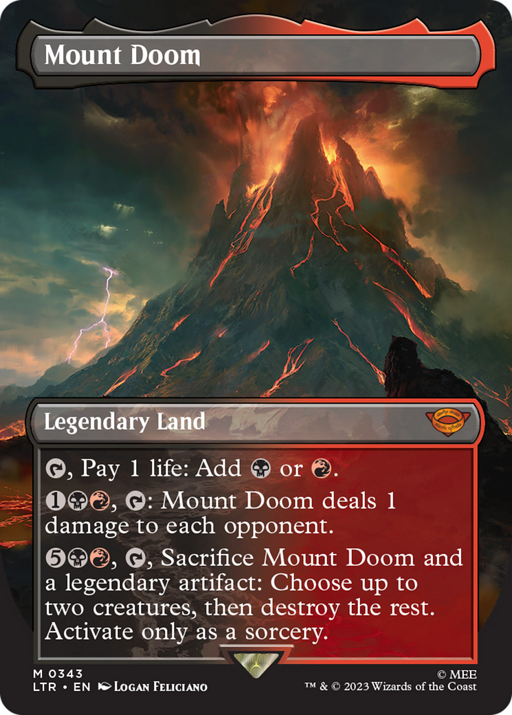 Mount Doom (Borderless Alternate Art) [The Lord of the Rings: Tales of Middle-Earth] | Enigma On Main