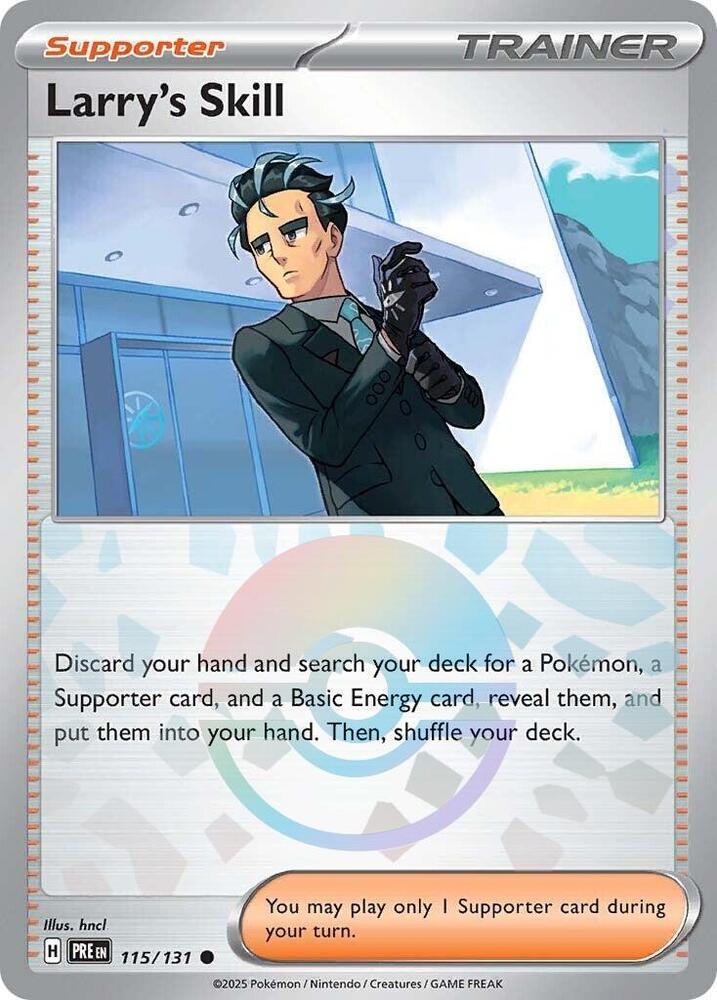 Larry's Skill (115/131) (Poke Ball Pattern) [Scarlet & Violet: Prismatic Evolutions] | Enigma On Main