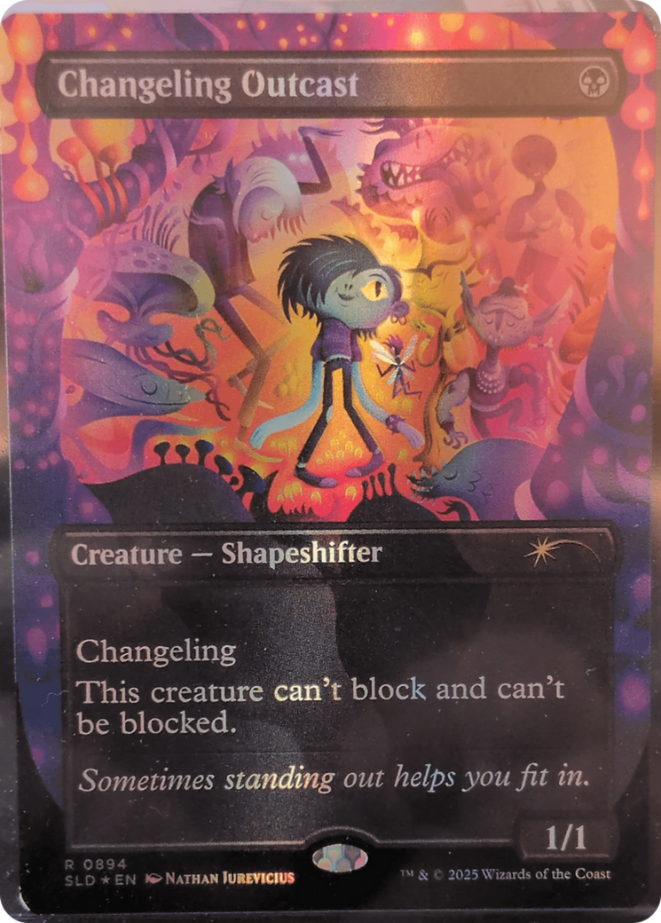 Changeling Outcast (Rainbow Foil) [Secret Lair Drop Series] | Enigma On Main